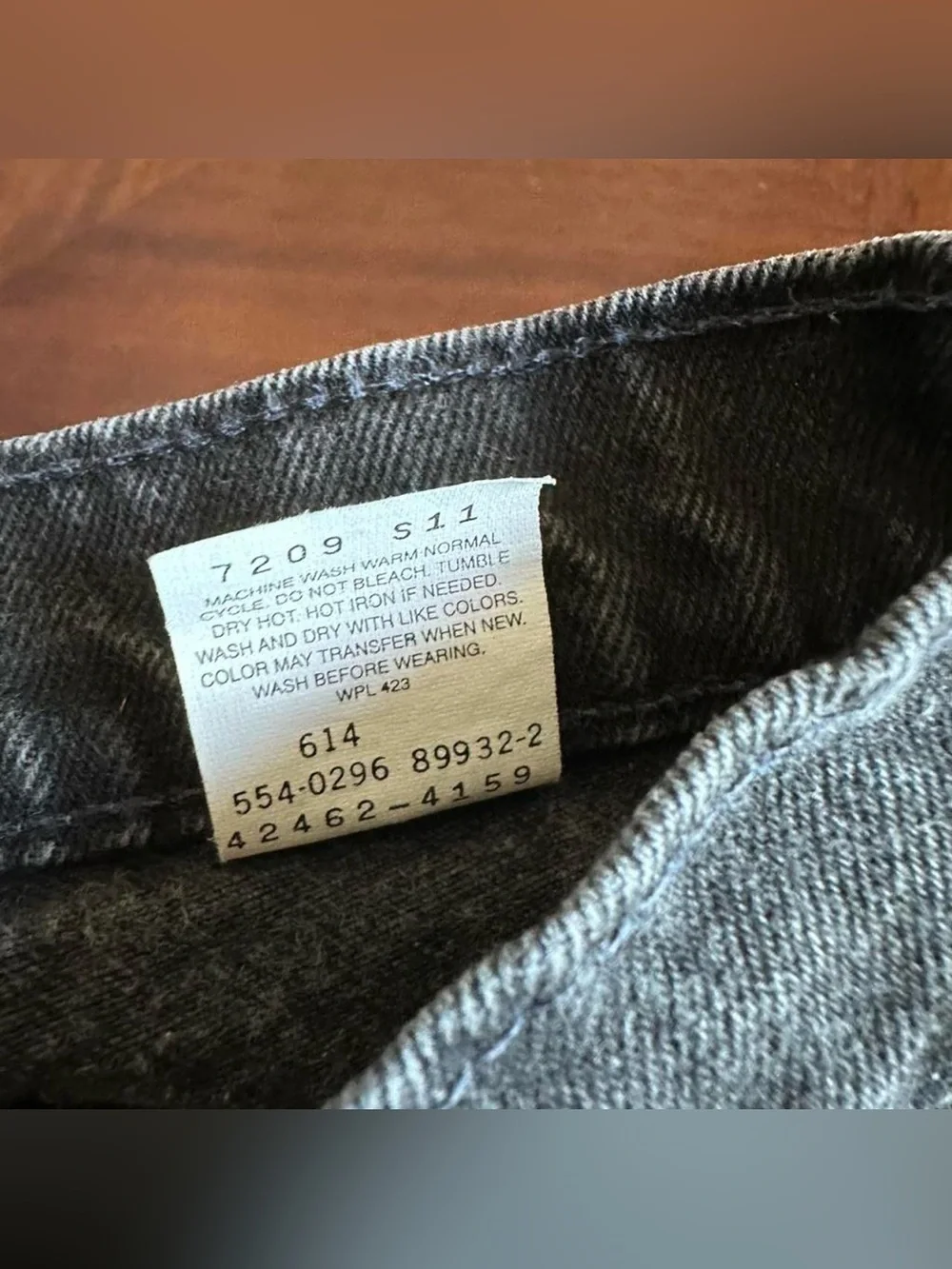 Vintage 90s Levi’s 562 Orange Tab Black Jeans Youth Size 10 USA Made